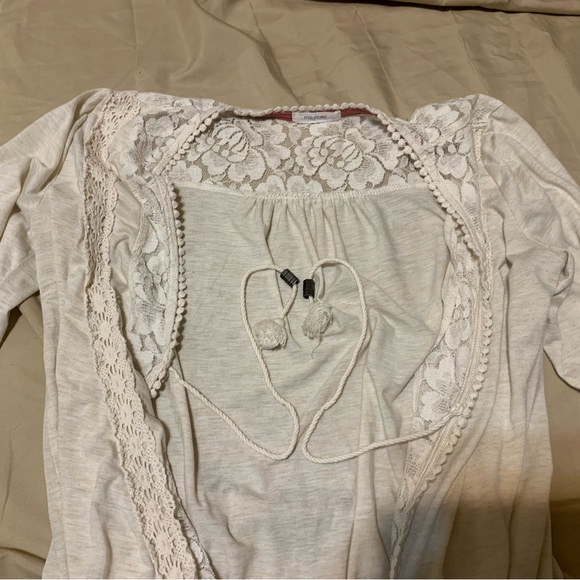 Maurices Cream Lace Detailed Blouse - Picture 3 of 8